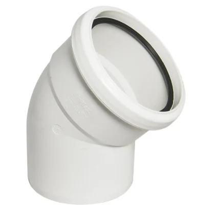 FloPlast Soil – 110mm Ring Seal PVC-U 135° Single Socket Bend – White