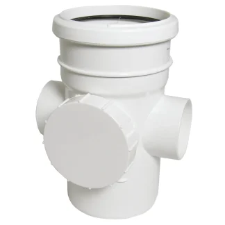 FloPlast Soil – 110mm Ring Seal PVC-U Access Pipe – Socket/Spigot – White