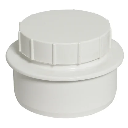 FloPlast Soil – 110mm Ring Seal PVC-U Screwed Access Plug – White