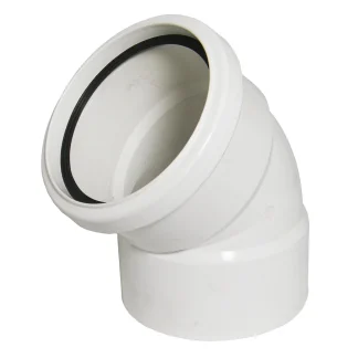 842445 FloPlast soil ring seal bend offset bottom white sp435