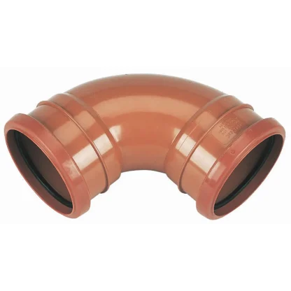 FloPlast Underground Drainage PVC-U Double Socket Bend 87.5°