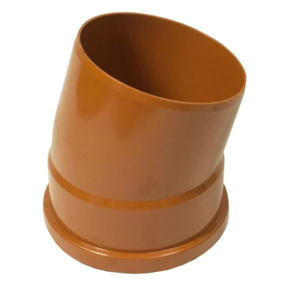 FloPlast Underground Drainage PVC-U Single Socket Bend 15°