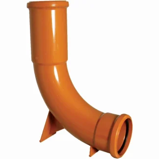 FloPlast Underground Drainage PVC-U Double Socket Rest Bend 87.5°