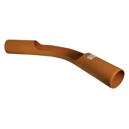 FloPlast Underground Drainage PVC-U Long Radius Bend 45° – Plain End with Channel Access