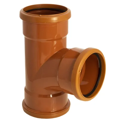 FloPlast Underground Drainage PVC-U Equal Junction 87.5° Triple Socket