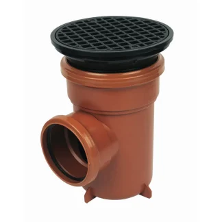 850145-FloPlast 110underground drainage bottle gully trap circular d510