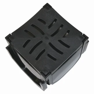 FloPlast Domestic Channel Drainage Drain Corner with Polypropylene Grate