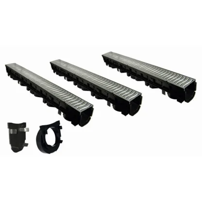 FloPlast Domestic Channel Drainage Garage Pack with Galvanised Grate