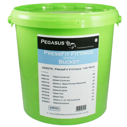 435075 Pegasus pressfit water bucket fittings 110 fittings