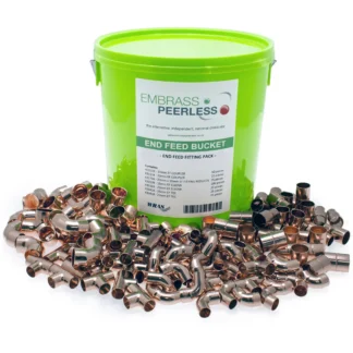 ECOPLUS End Feed Fittings Buckets - 180 & 300 Pieces including Couplers, Elbows, Fitting Reducers, Tees & Street Elbows (*) - ECONOMY RANGE