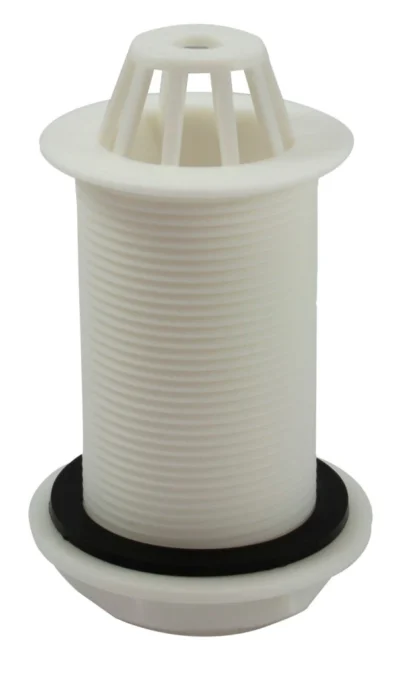 201527 PEERLESS Urinal Waste Plastic Domed Top 1.1_2inch Solid 86mm Tail plastic backnut