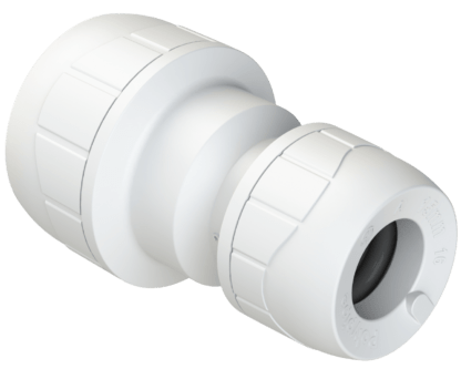 400285 POLYPLUMB Enhanced Reducing Coupler White 22mm x 10mm _ 22mm x 15mm _ PB582210EW