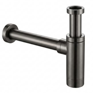 205405 PEERLESS Bottle Trap Brass Modern Style 300mm Pipe 1.1_4 Inch Gun Metal GM