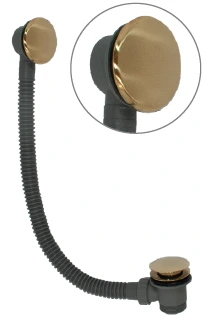 205615 Contemporary Mushroom Clicker Bath Waste 1 1_2 Inch - Brushed Brass