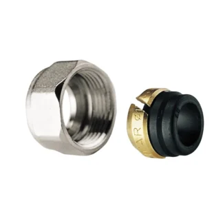 602024 IVAR Eurocone Fitting for 15mm Copper | 1/2“ F fitting for copper and mild steel pipe with NBR bushing.