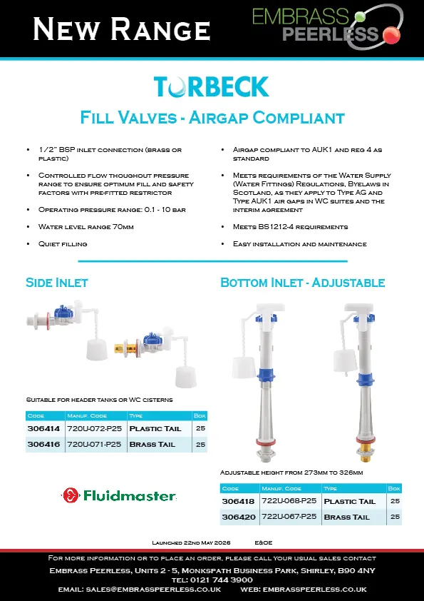 Torbeck Fill Valves May 2026